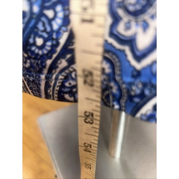 Simply Styled By Sears Women's Dress Size LP Maxi Sleeveless Blue Paisley V Neck - Picture 4 of 6